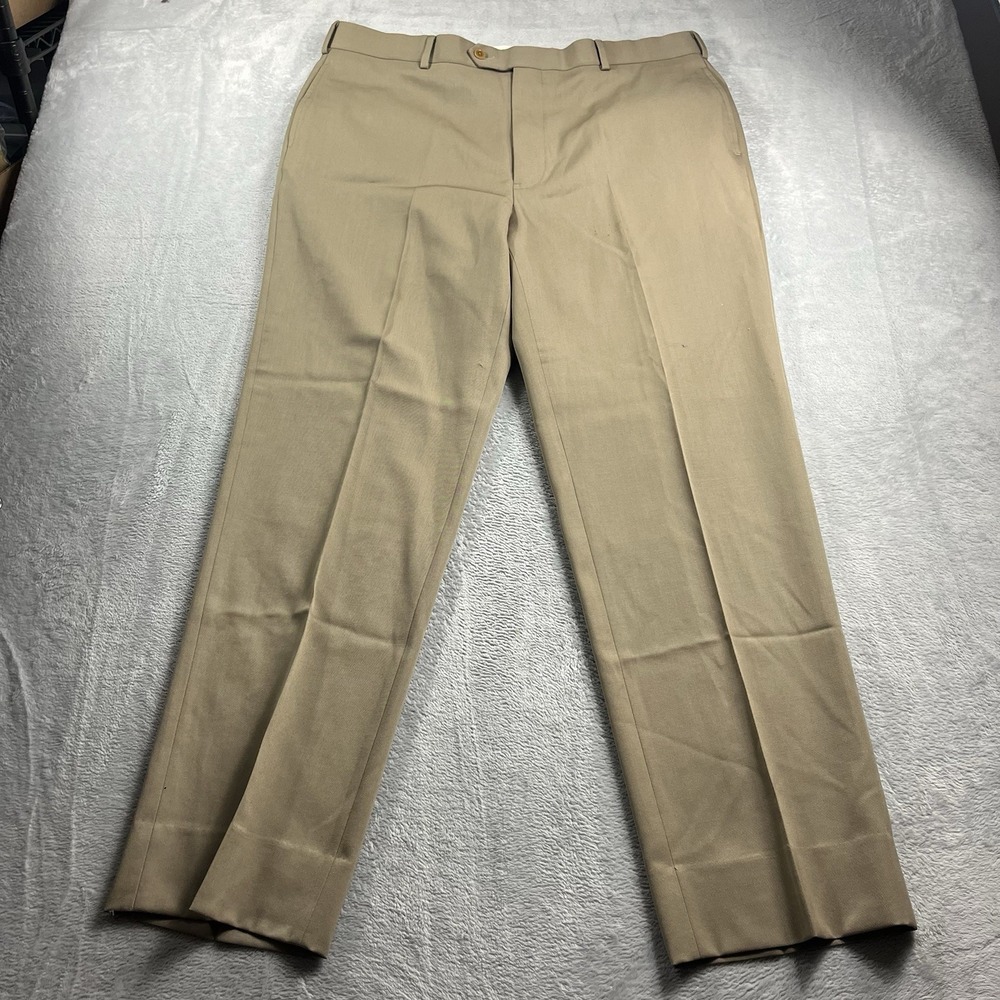 Brooks Brothers Men's Madison Fit Dress Pants 38x30* Brown Wool Pleated Front
